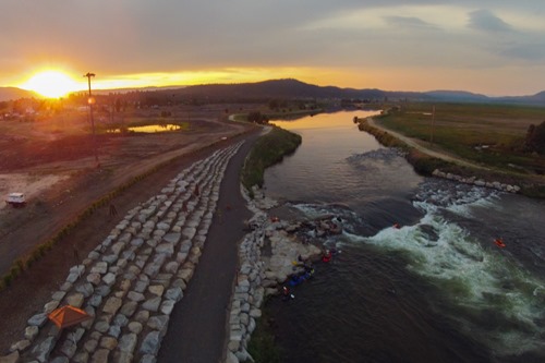 Kelly's from the air at sunset