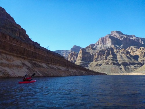 The 25' wall to the left of Susan is known as the "silt flats" and is below the previous height of Lake Mead